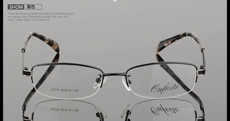 Women's Hollow Flower Semi Rim Eyeglasses 2279