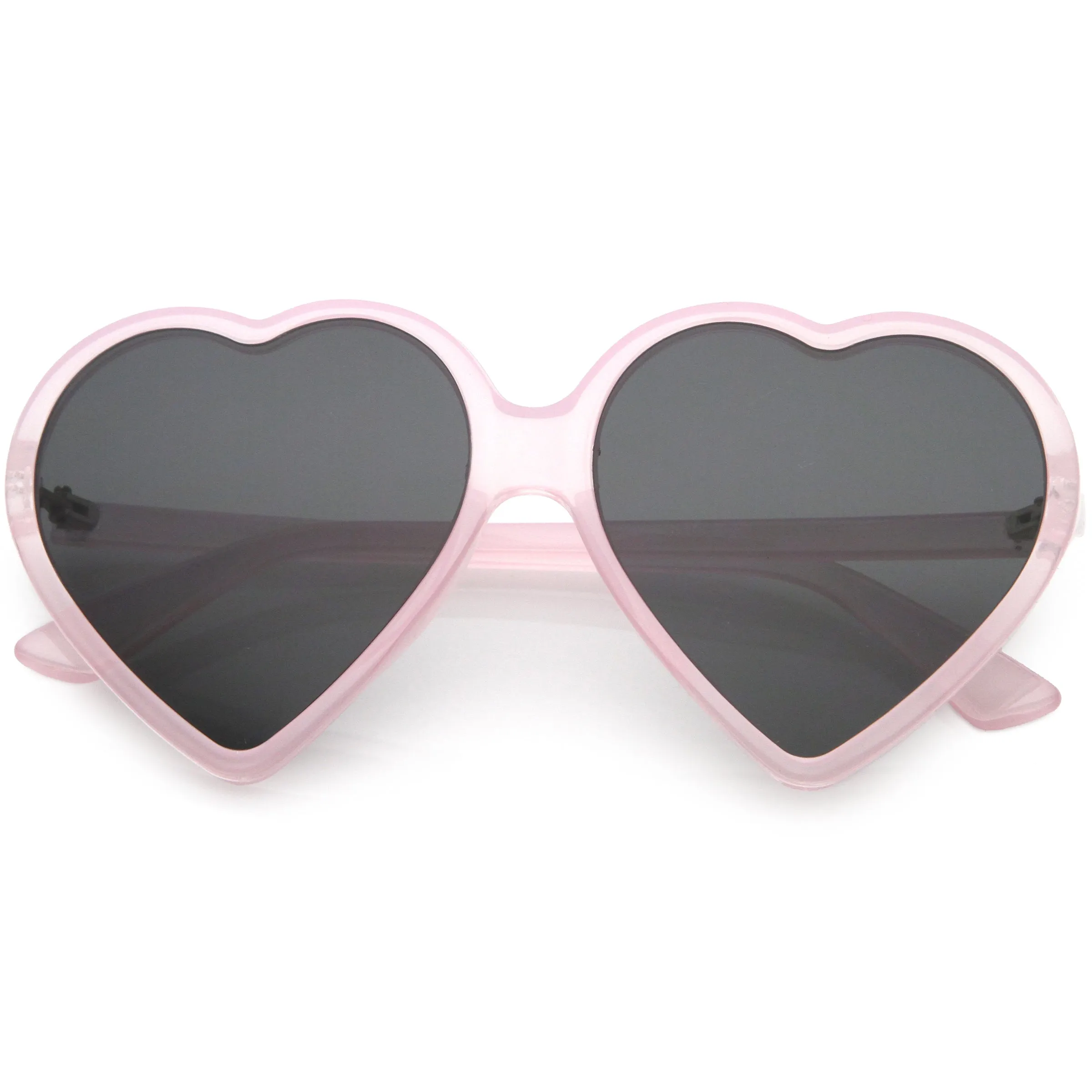 Women's Oversize Heart Shape Color Tone Sunglasses C931