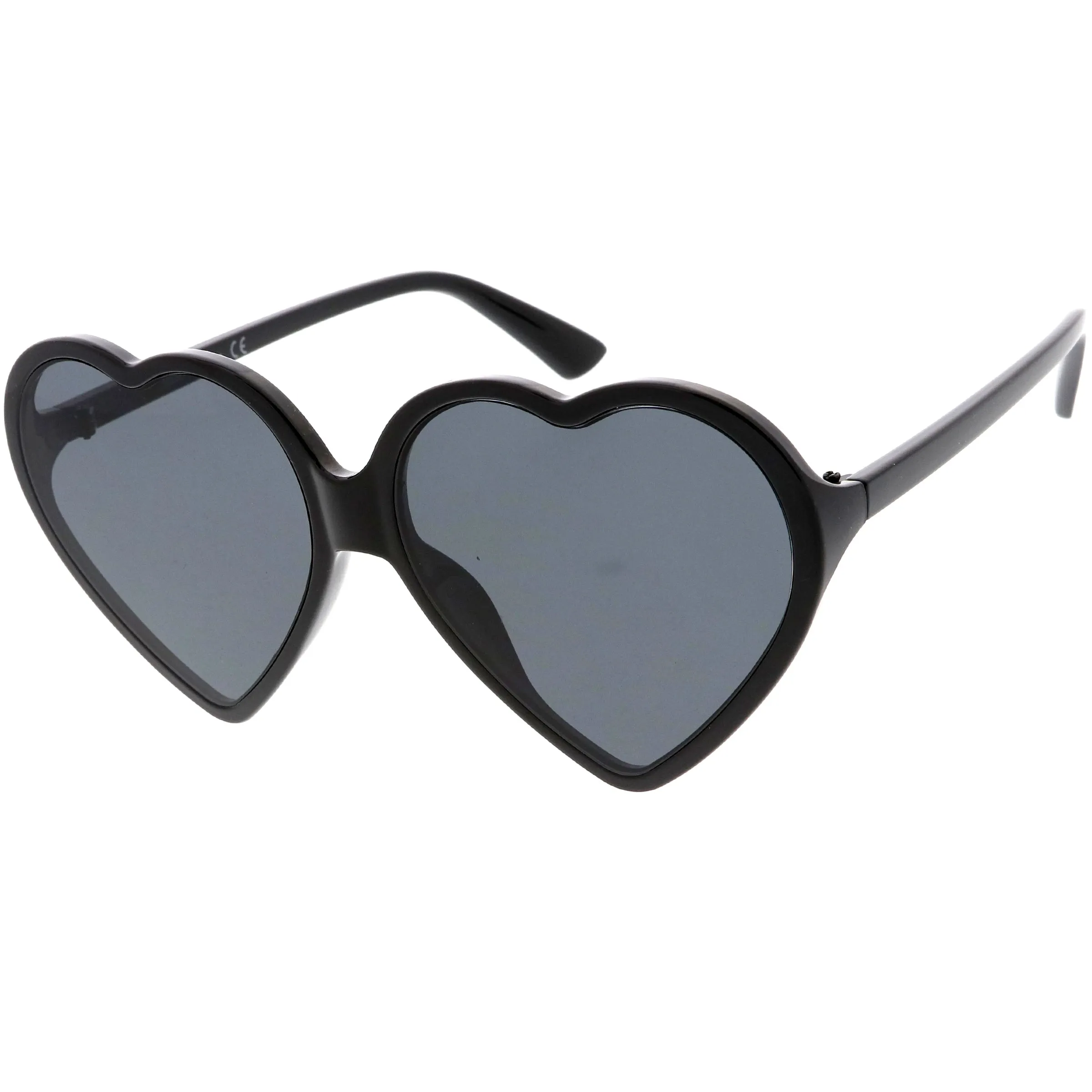Women's Oversize Heart Shape Color Tone Sunglasses C931
