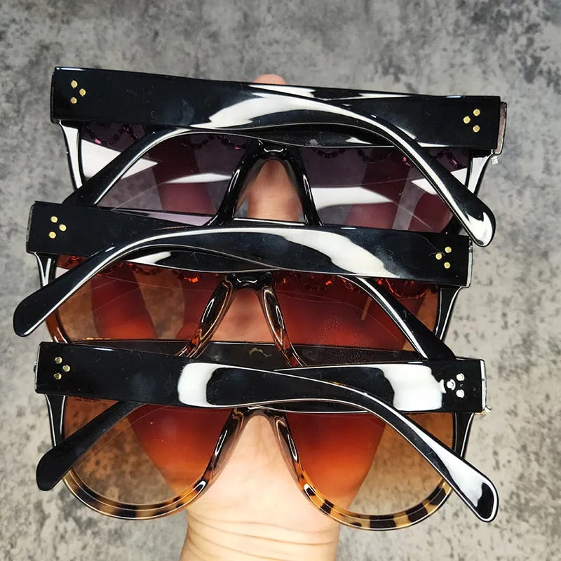Women's Retro Cat Eye Tassel Crystal Decor Sparkle Diamond Sunglasses