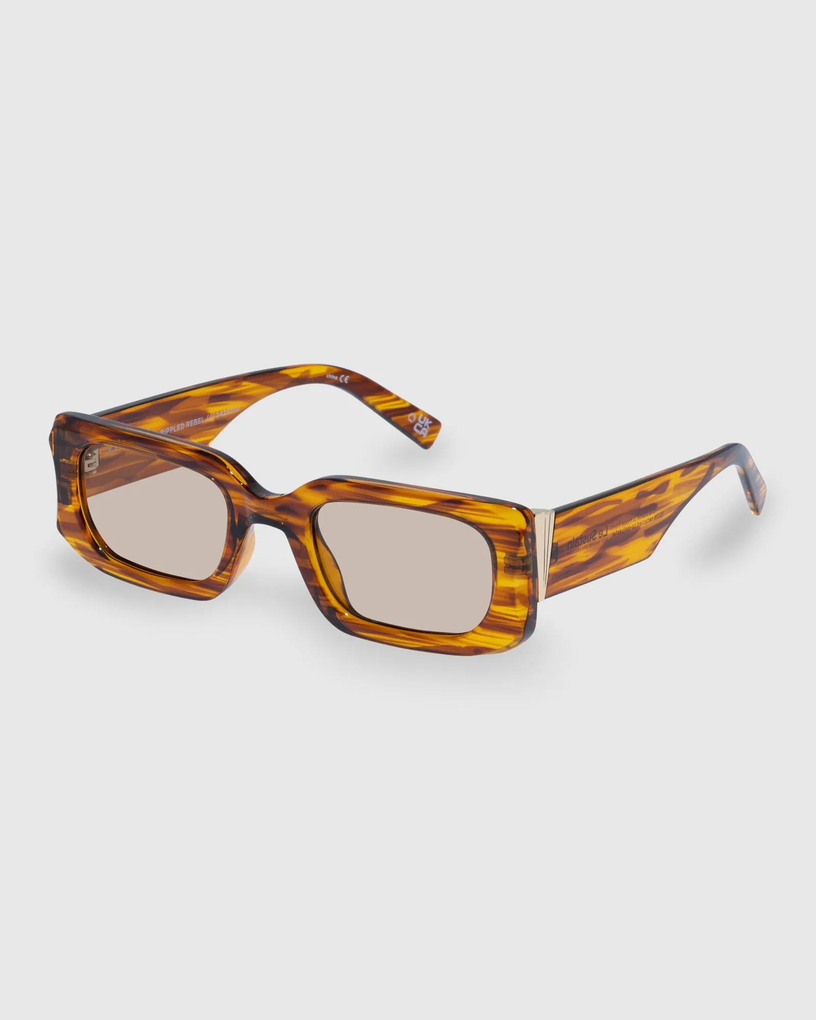 Womens Rippled Rebel Square Sunglasses
