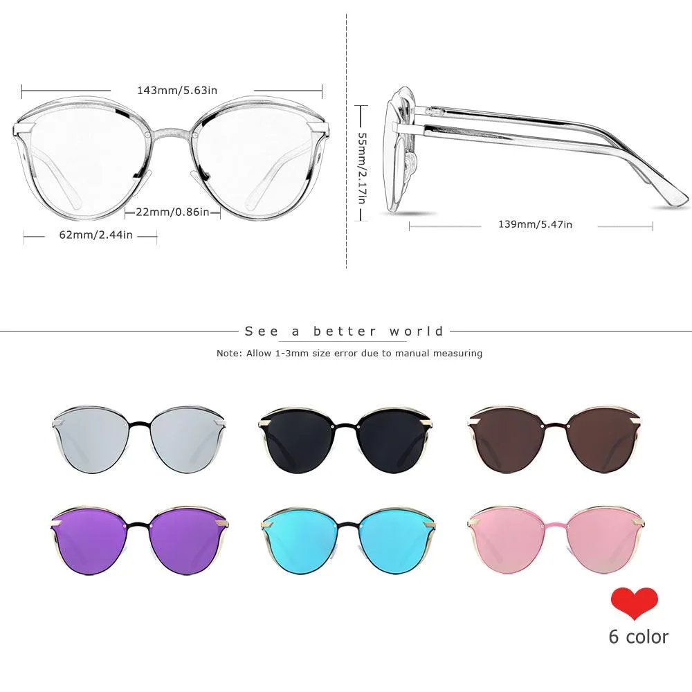 Women's Round Fashion Polarized Sunglasses