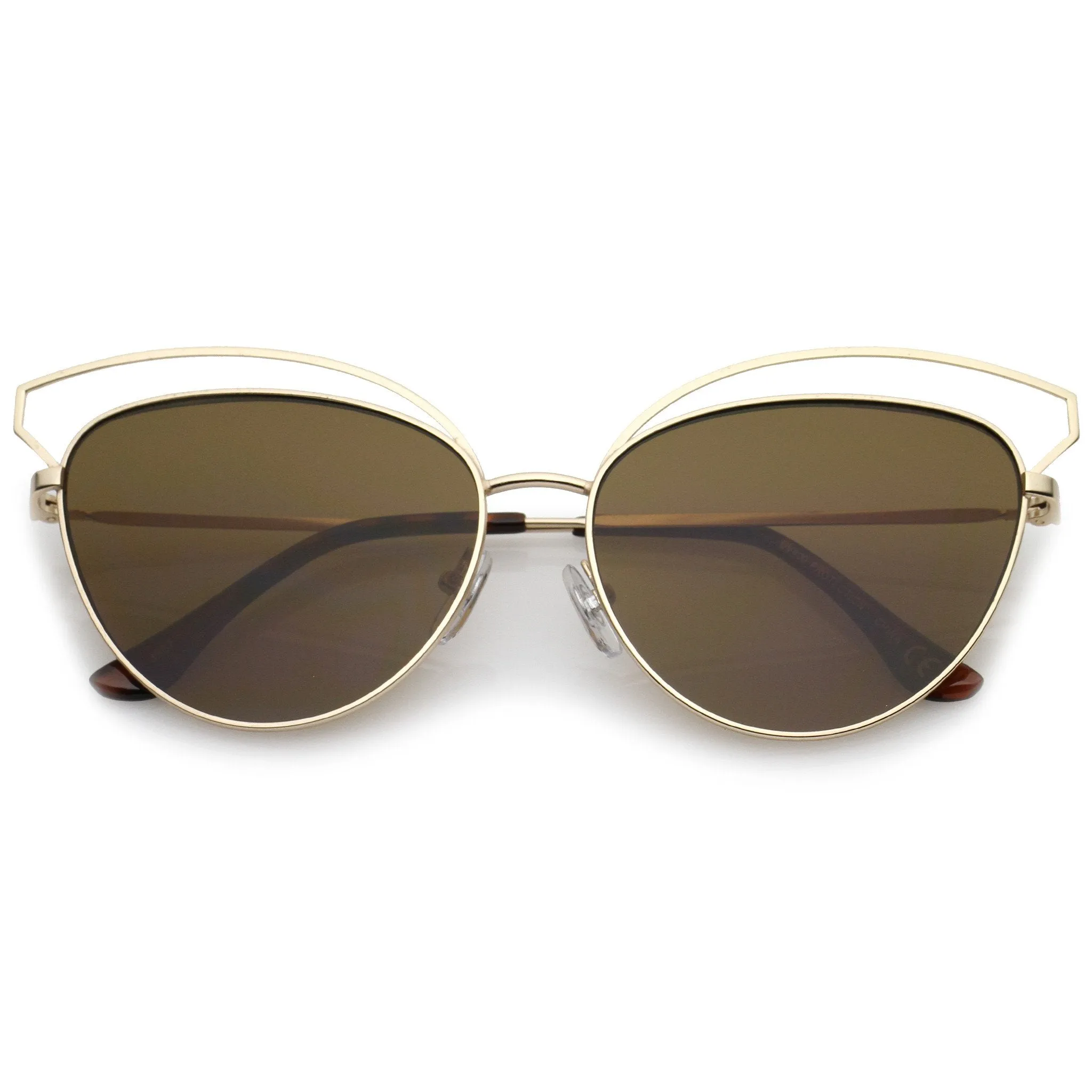 Women's Slim Laser Cut Cat Eye Sunglasses A759