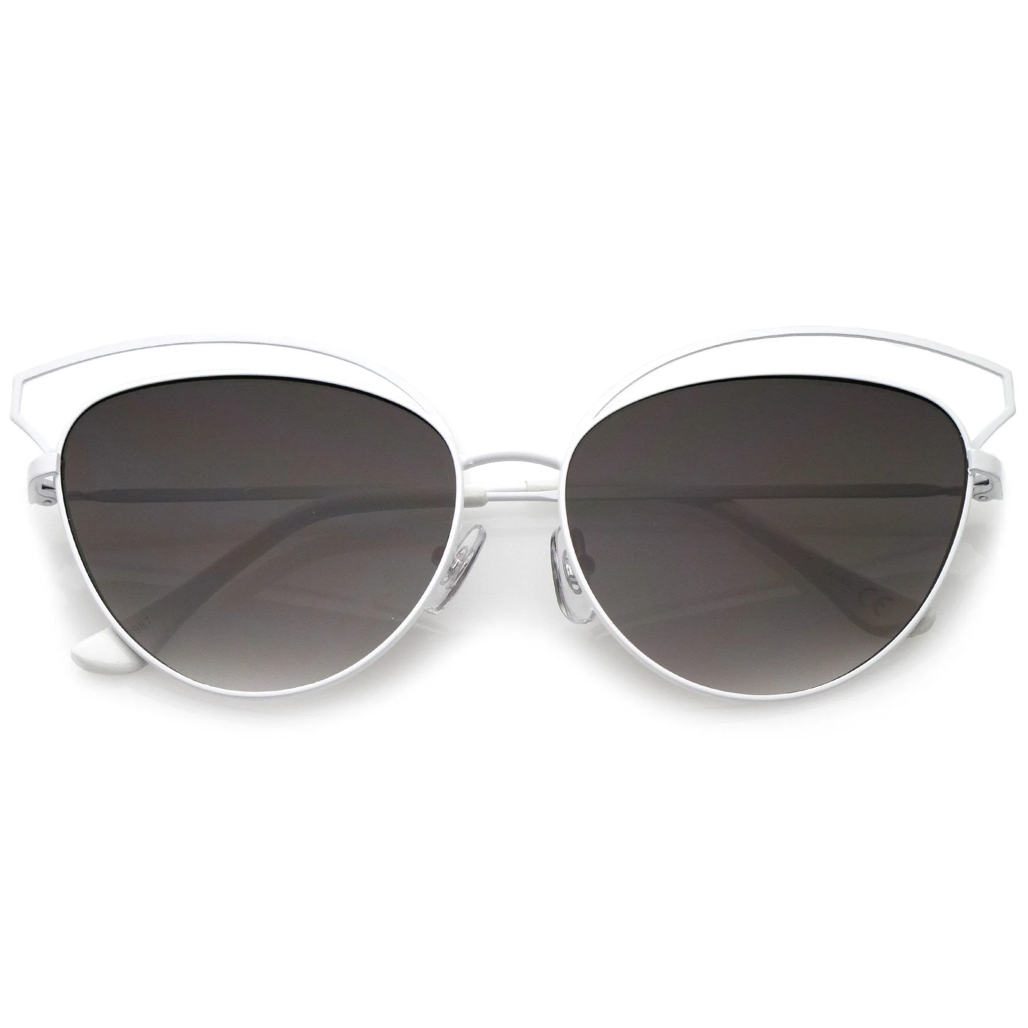 Women's Slim Laser Cut Cat Eye Sunglasses A759