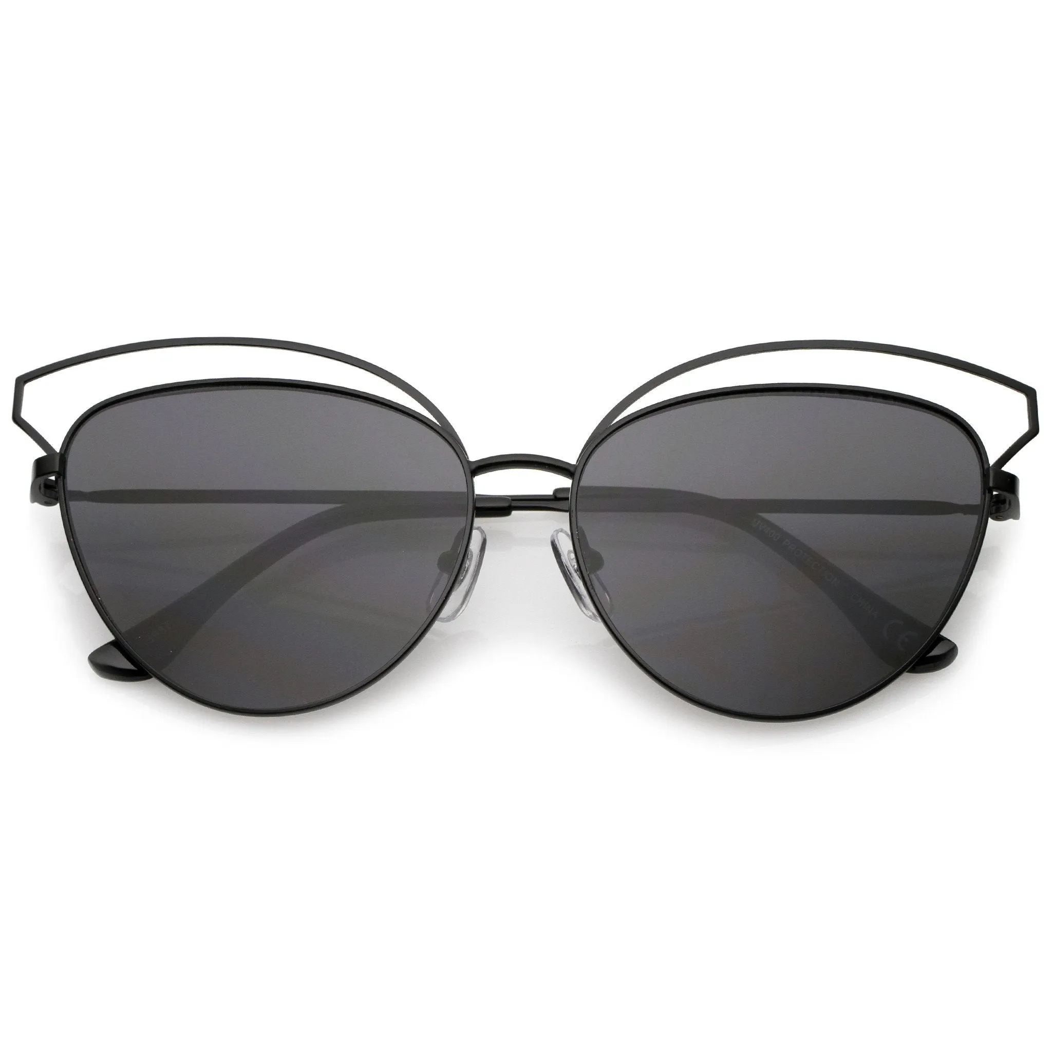Women's Slim Laser Cut Cat Eye Sunglasses A759
