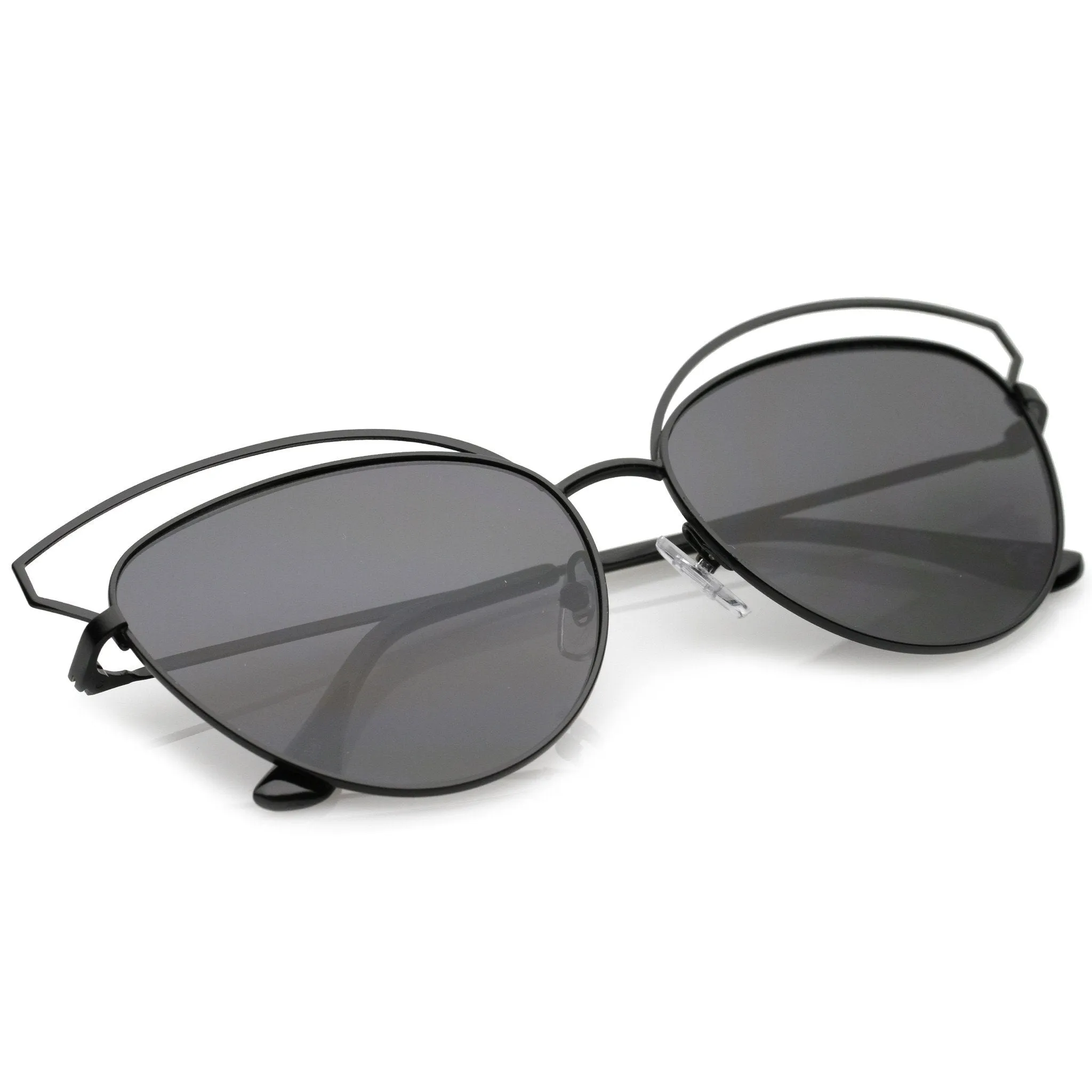 Women's Slim Laser Cut Cat Eye Sunglasses A759
