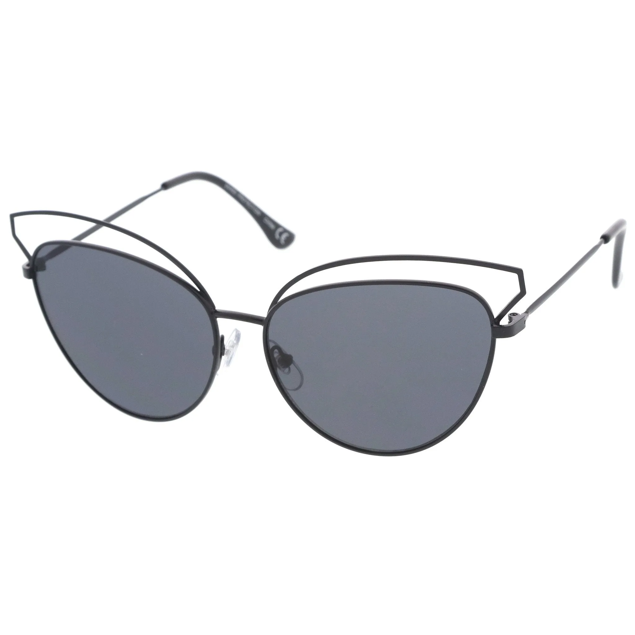 Women's Slim Laser Cut Cat Eye Sunglasses A759