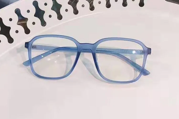 Women's Square TR90 Resin Full Rim Titanium Frame Eyeglasses 1734