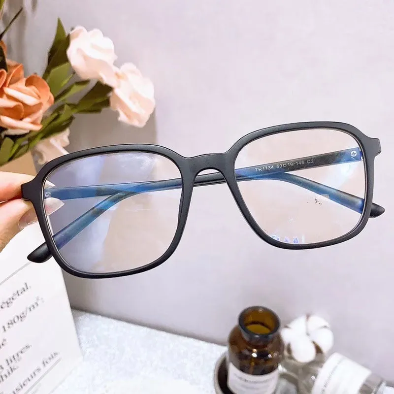 Women's Square TR90 Resin Full Rim Titanium Frame Eyeglasses 1734