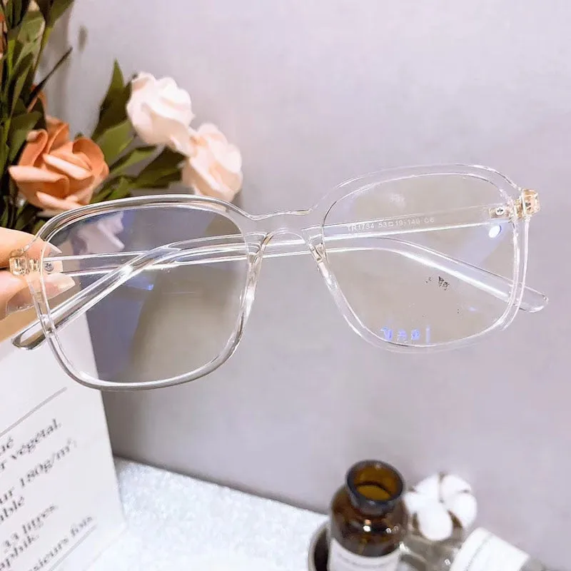 Women's Square TR90 Resin Full Rim Titanium Frame Eyeglasses 1734