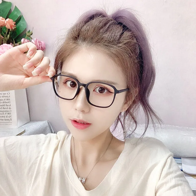 Women's Square TR90 Resin Full Rim Titanium Frame Eyeglasses 1734