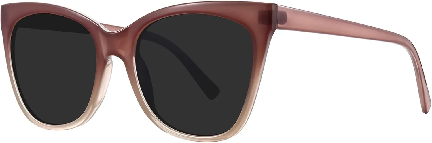 WOWSUN Large Polarized Cat Eye Sunglasses for Women