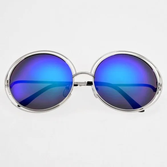 xakxx Women Retro Style Casual Round Eyewear Sunglasses