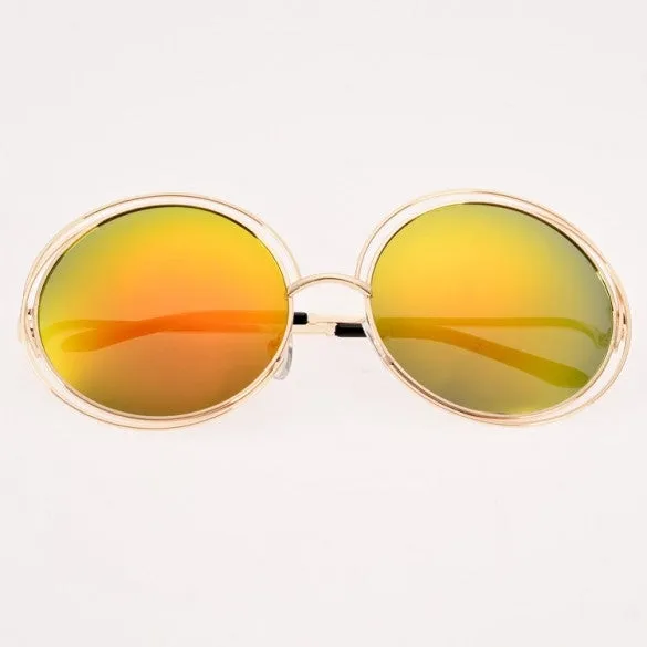 xakxx Women Retro Style Casual Round Eyewear Sunglasses