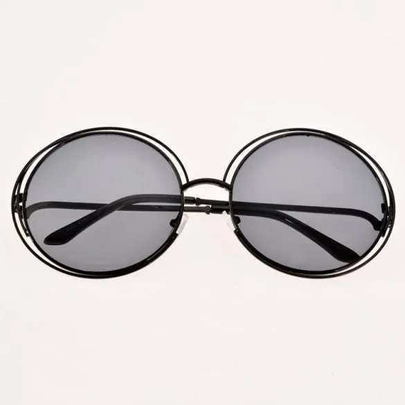 xakxx Women Retro Style Casual Round Eyewear Sunglasses