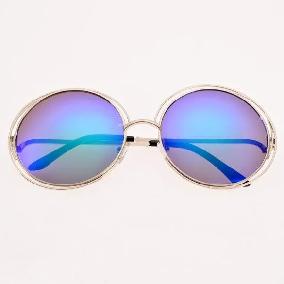 xakxx Women Retro Style Casual Round Eyewear Sunglasses