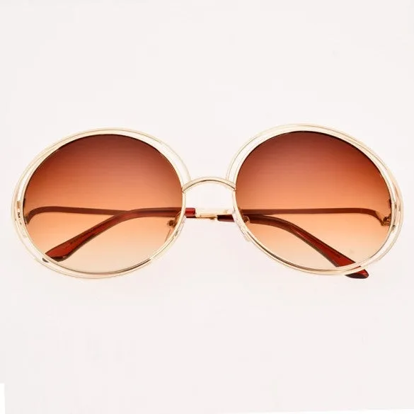 xakxx Women Retro Style Casual Round Eyewear Sunglasses