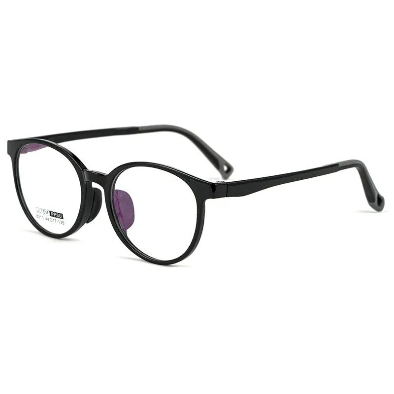 Yimaruili Children's Unisex Full Rim Round Ultem Eyeglasses 8210S