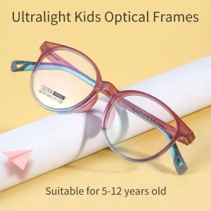Yimaruili Children's Unisex Full Rim Round Ultem Eyeglasses 8210S