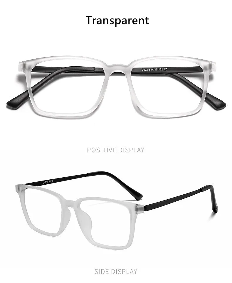Yimaruili Men's Full Rim Square Titanium Frame Eyeglasses 9822
