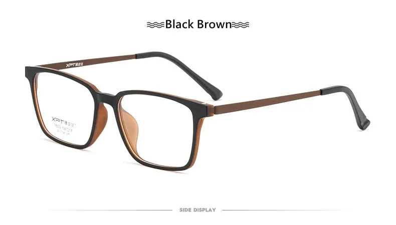 Yimaruili Men's Full Rim Square β Titanium TR 90 Resin Frame Eyeglasses 9822