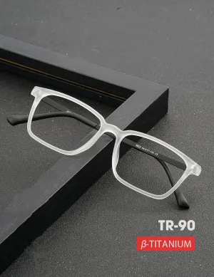 Yimaruili Men's Full Rim Square β Titanium TR 90 Resin Frame Eyeglasses 9822