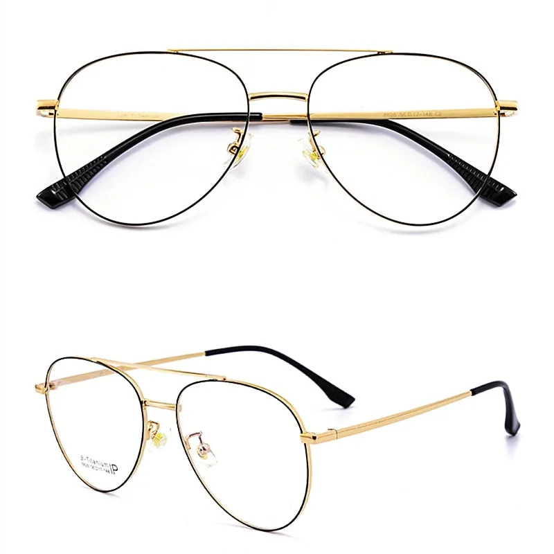 Yimaruili Unisex Full RIm Double Bridge β Titanium Frame Eyeglasses 8826