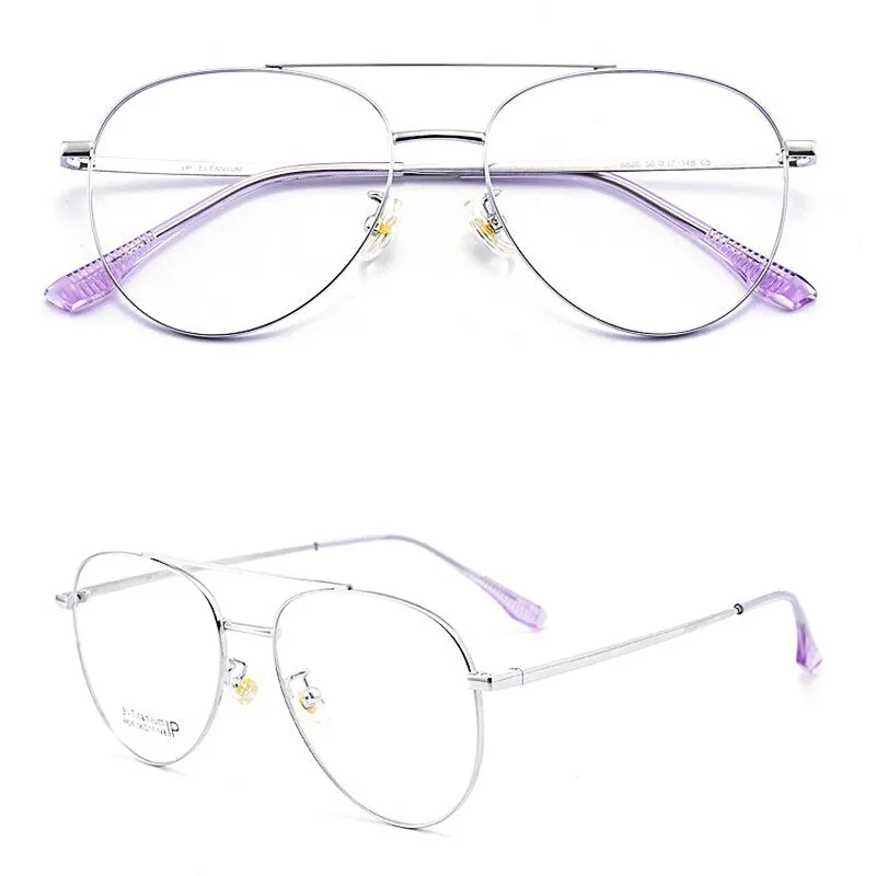 Yimaruili Unisex Full RIm Double Bridge β Titanium Frame Eyeglasses 8826