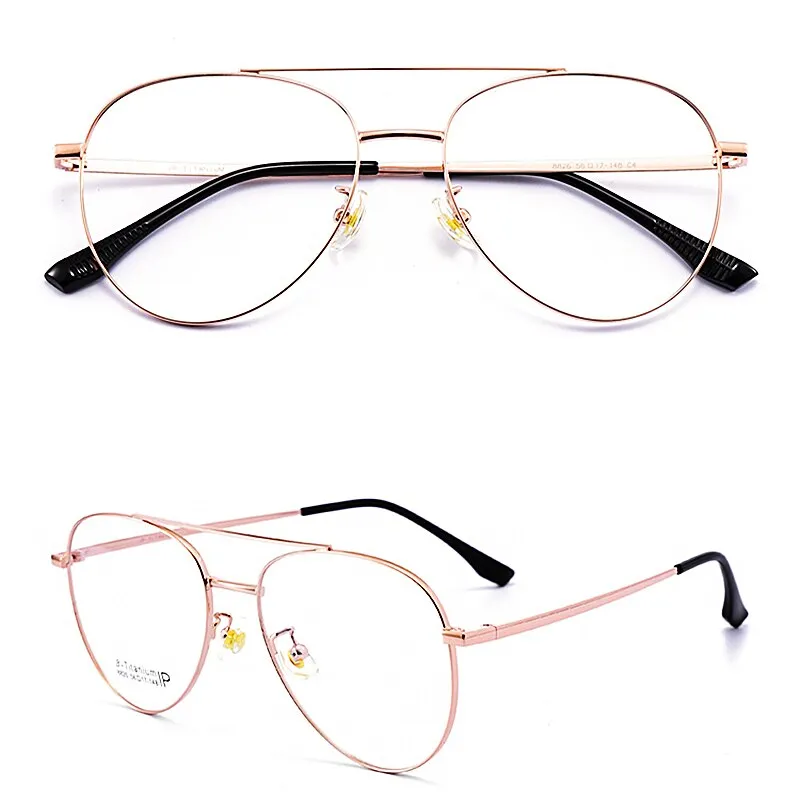 Yimaruili Unisex Full RIm Double Bridge β Titanium Frame Eyeglasses 8826