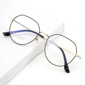 Yimaruili Unisex Full Rim Polygon TR 90 Resin β Titanium Frame Eyeglasses 32209