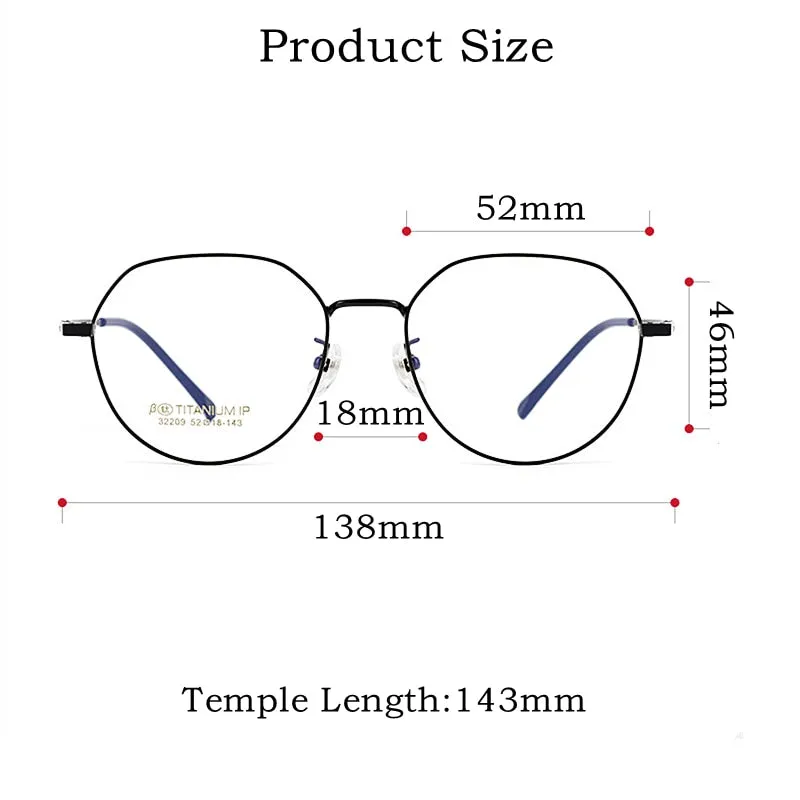 Yimaruili Unisex Full Rim Polygon TR 90 Resin β Titanium Frame Eyeglasses 32209