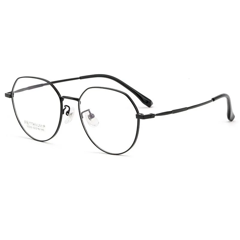 Yimaruili Unisex Full Rim Polygon TR 90 Resin β Titanium Frame Eyeglasses 32209