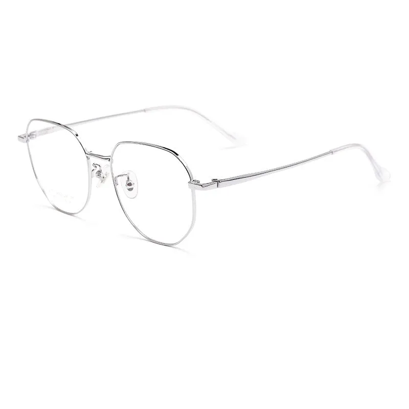 Yimaruili Unisex Full Rim Polygonal Titanium Eyeglasses T808