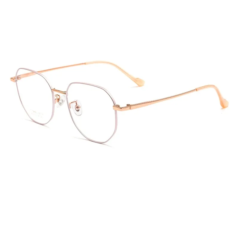 Yimaruili Unisex Full Rim Polygonal Titanium Eyeglasses T808
