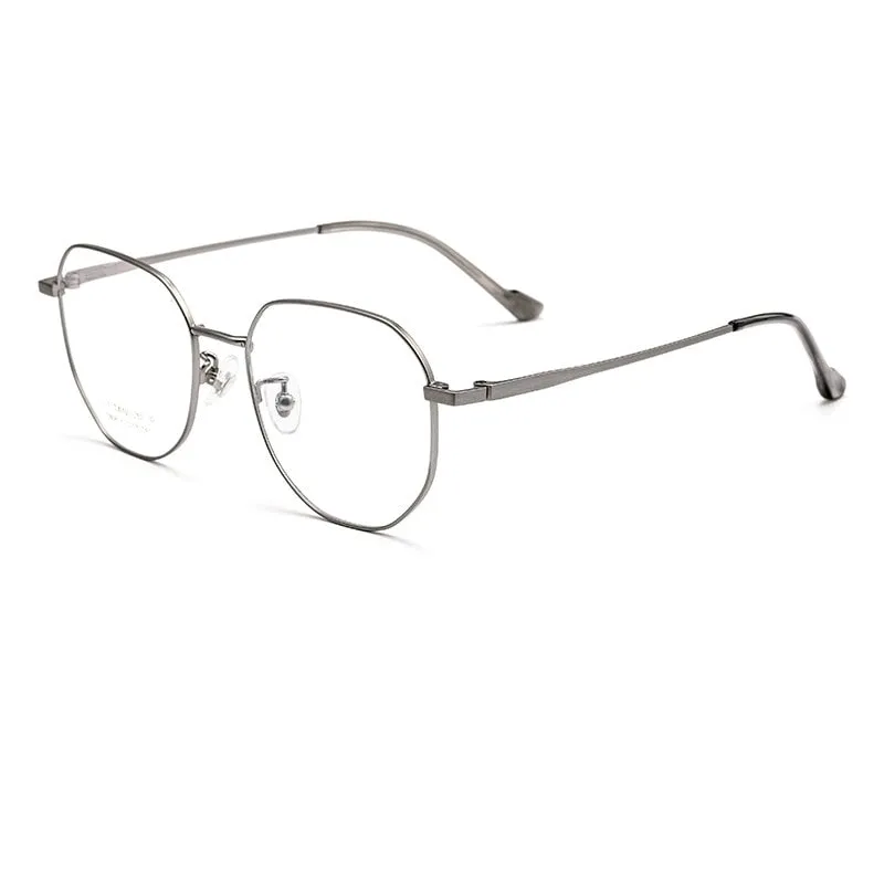 Yimaruili Unisex Full Rim Polygonal Titanium Eyeglasses T808