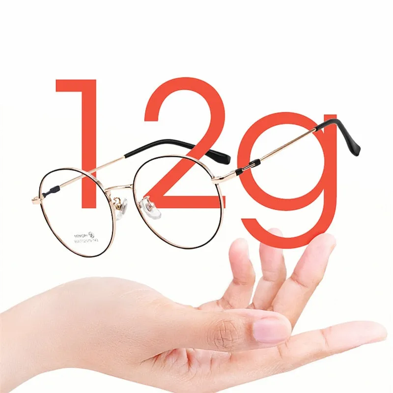 Yimaruili Unisex Full Rim Round β Titanium Frame Eyeglasses  86007YF