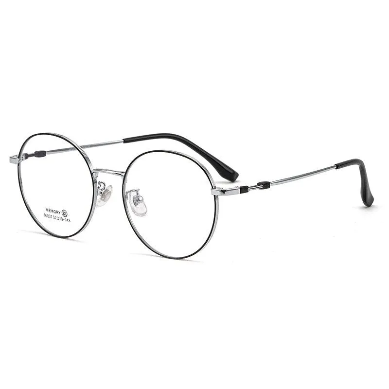Yimaruili Unisex Full Rim Round β Titanium Frame Eyeglasses  86007YF
