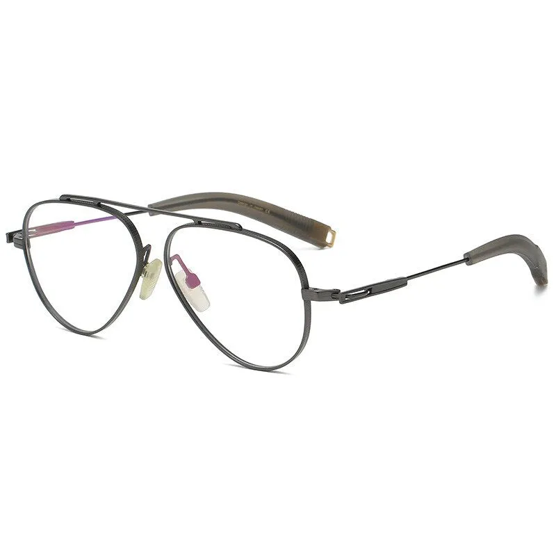 Yimaruili Unisex Full Rim Square Titanium Eyeglasses DLX102