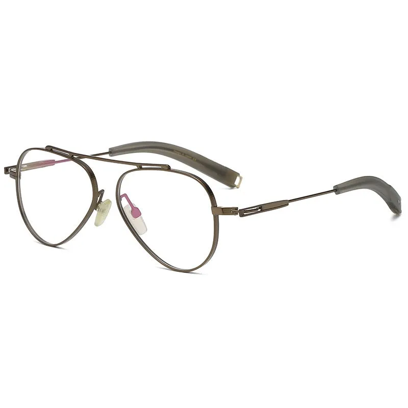Yimaruili Unisex Full Rim Square Titanium Eyeglasses DLX102