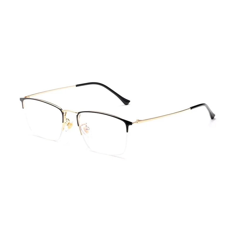 Yimaruili Unisex Semi Rim Titanium Frame Eyeglasses 8017JX
