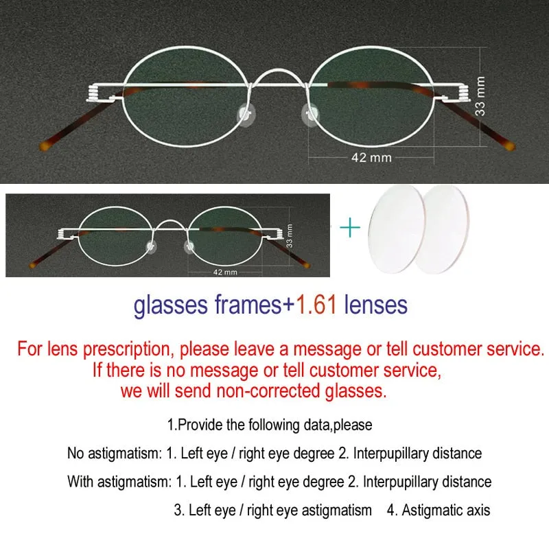 Yujo Unisex Full Rim Rectangel Stainless Steel Screwless Eyeglasses Y040