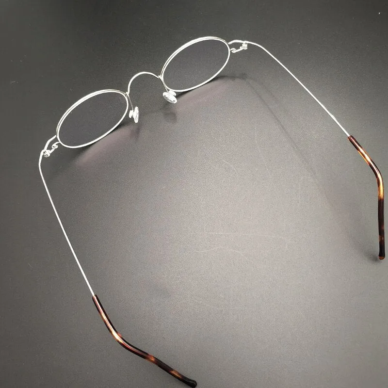 Yujo Unisex Full Rim Rectangel Stainless Steel Screwless Eyeglasses Y040