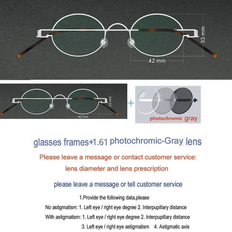 Yujo Unisex Full Rim Rectangel Stainless Steel Screwless Eyeglasses Y040