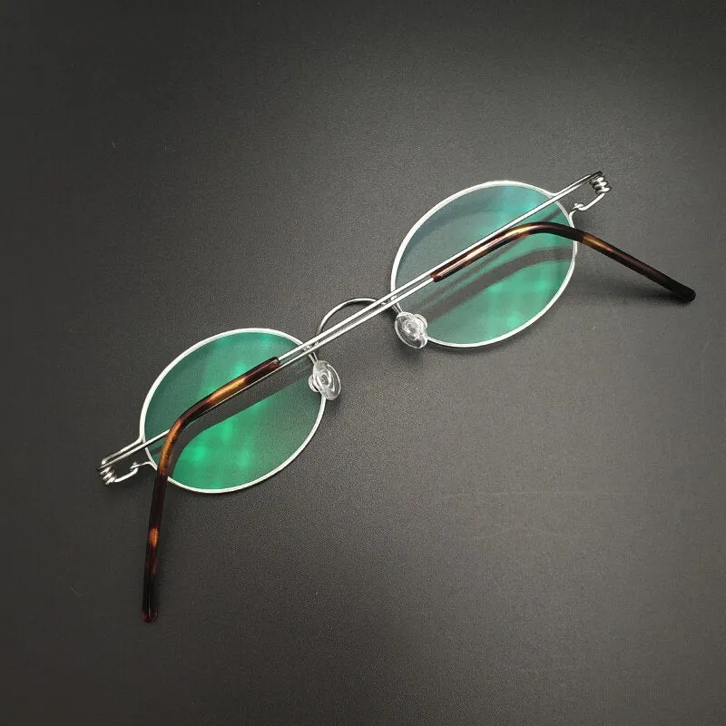 Yujo Unisex Full Rim Rectangel Stainless Steel Screwless Eyeglasses Y040