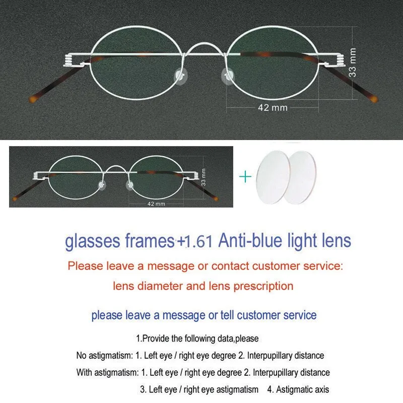 Yujo Unisex Full Rim Rectangel Stainless Steel Screwless Eyeglasses Y040