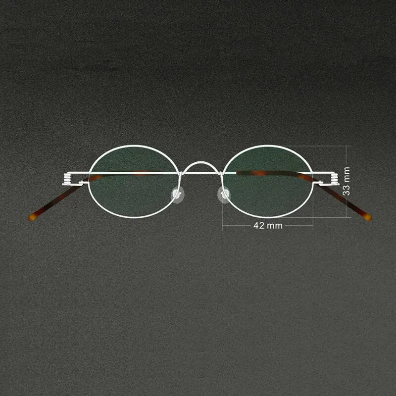 Yujo Unisex Full Rim Rectangel Stainless Steel Screwless Eyeglasses Y040