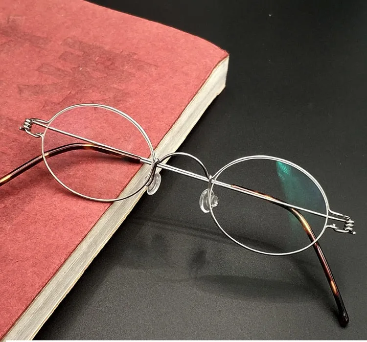 Yujo Unisex Full Rim Rectangel Stainless Steel Screwless Eyeglasses Y040