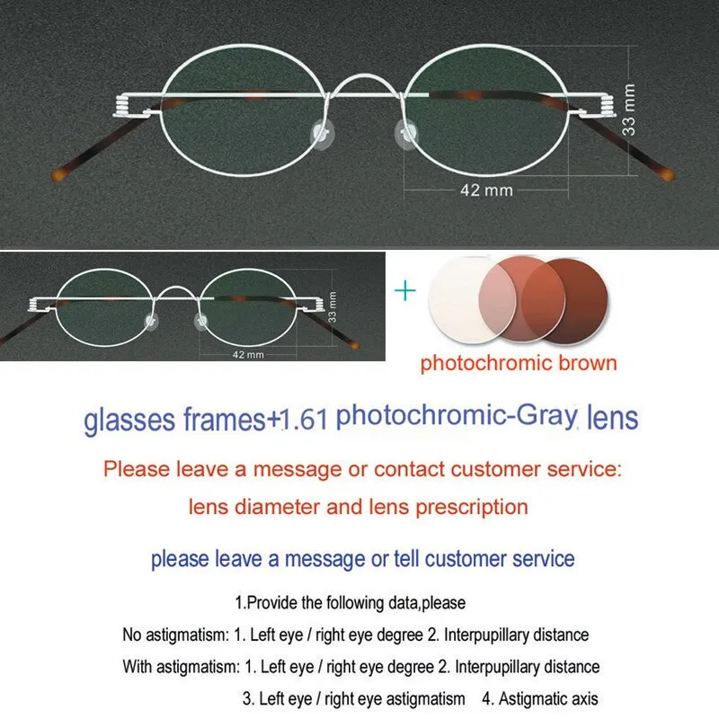 Yujo Unisex Full Rim Rectangel Stainless Steel Screwless Eyeglasses Y040
