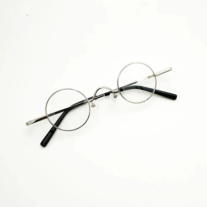 Yujo Unisex Full Rim Small Round Alloy Reading Glasses 811001