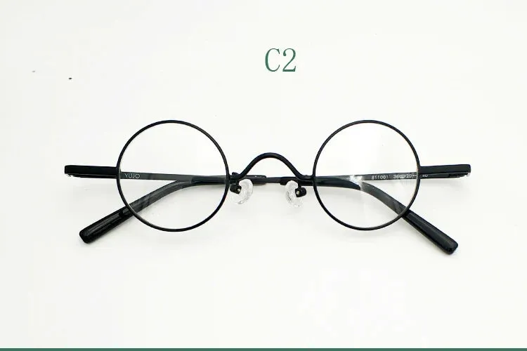 Yujo Unisex Full Rim Small Round Alloy Reading Glasses 811001